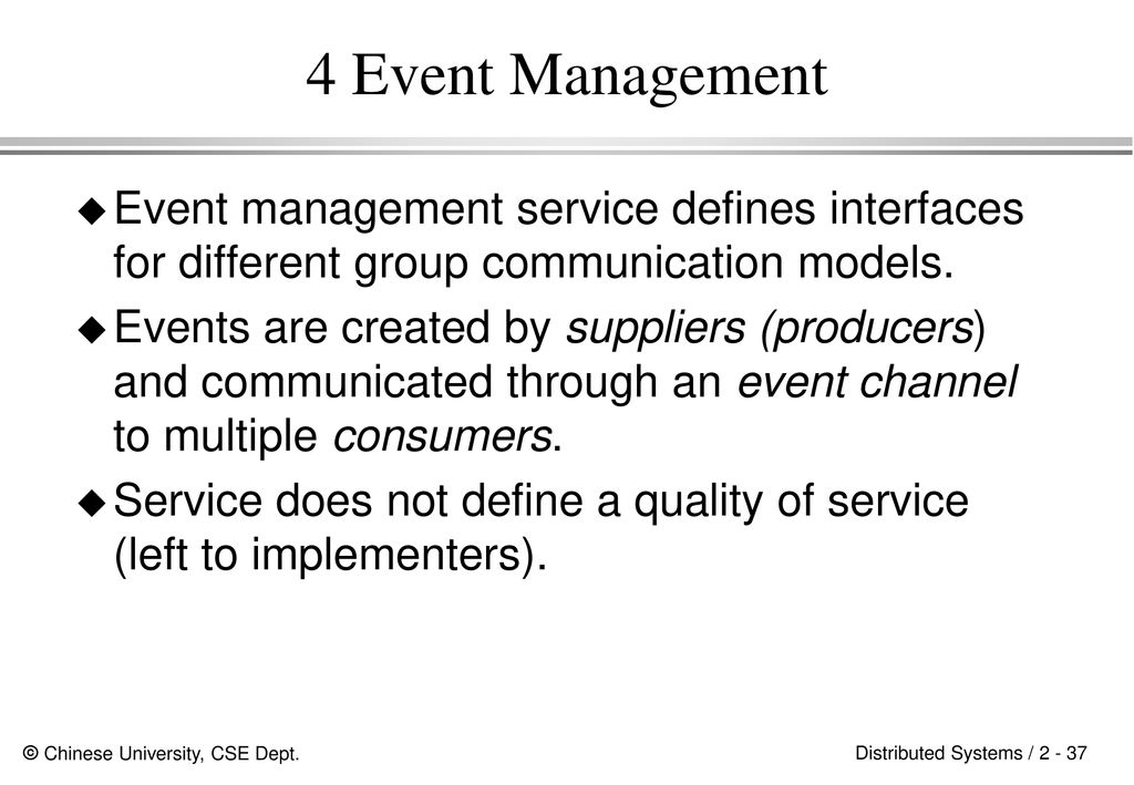 Distributed Systems Topic 2: Communication Dr. Michael R. Lyu - ppt ...