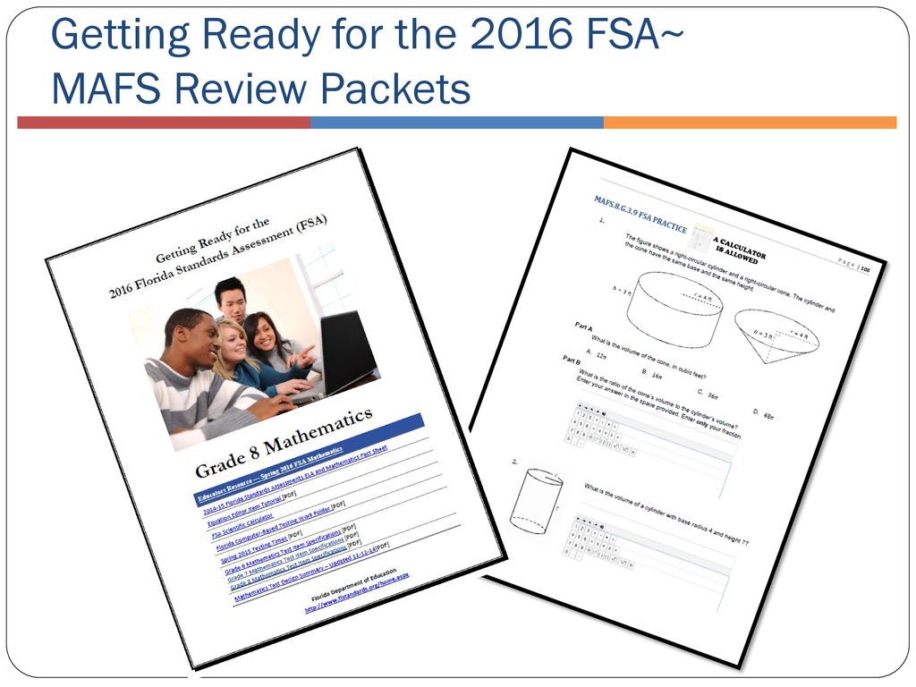 Getting Ready for the 2016 FSA~ MAFS Review Packets