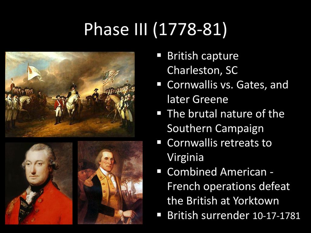 The American Revolution Ppt Download   Phase III ( ) British Capture Charleston%2C SC 