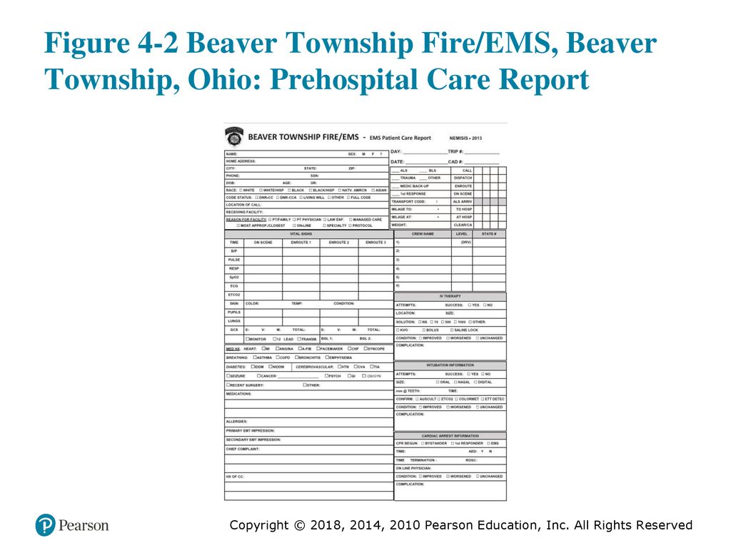 Prehospital Care Report Pertaining To Patient Care Report Template