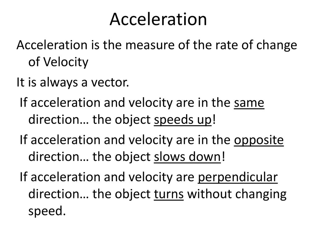 Acceleration Chapter 2 Part ppt download