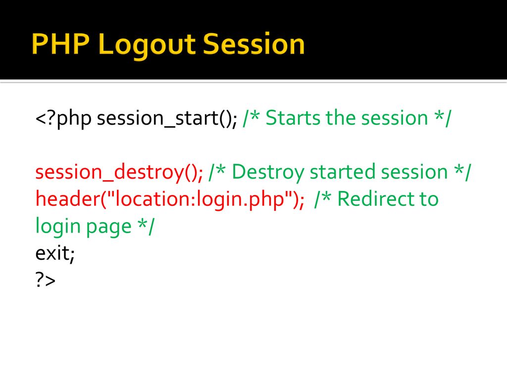 PHP Logout Session