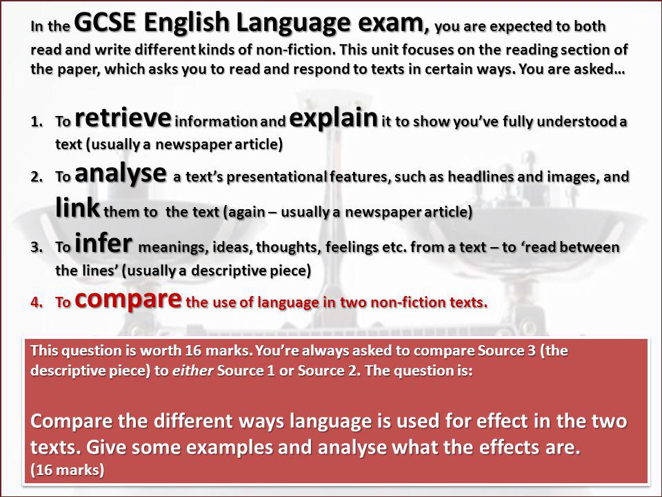 Gcse English Reading Non Fiction Ppt Download Gcse English Reading Non Fiction Ppt Download