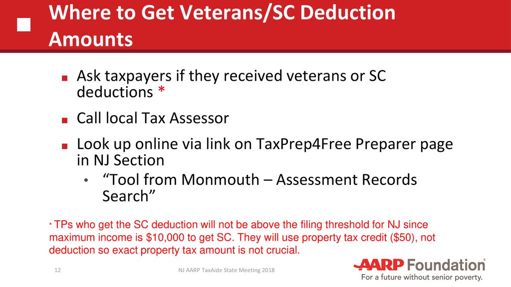 Itemized Deductions NJ Property Tax Deduction / Credit ppt download