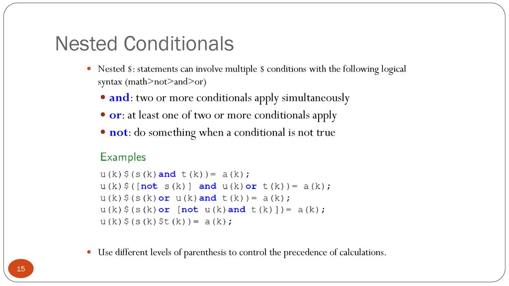Lecture 6 Conditionals, Subsets and Tuples in GAMS - ppt download