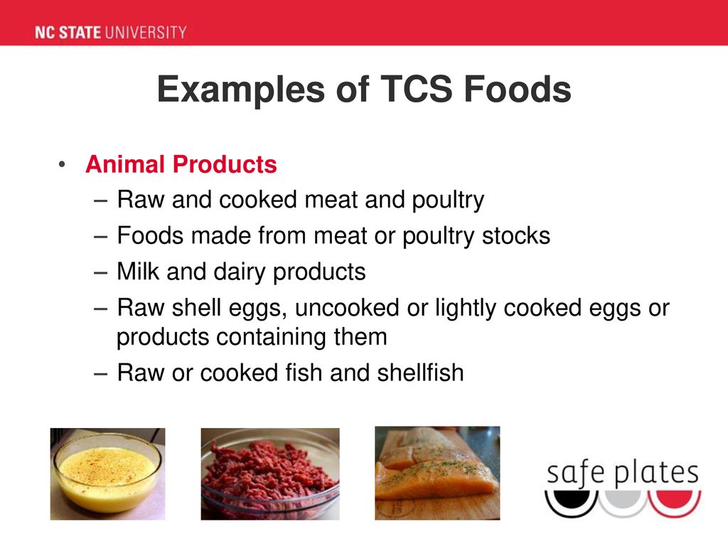 what is tcs food examples