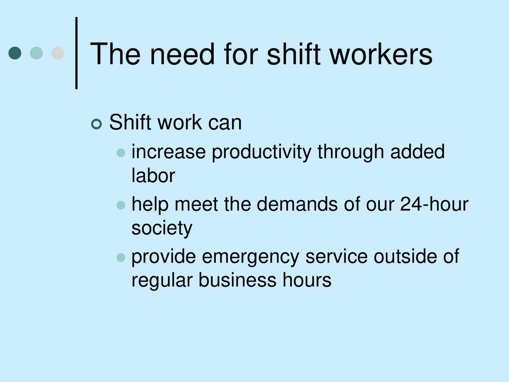 The Effects of Shift Work on Employees - ppt download