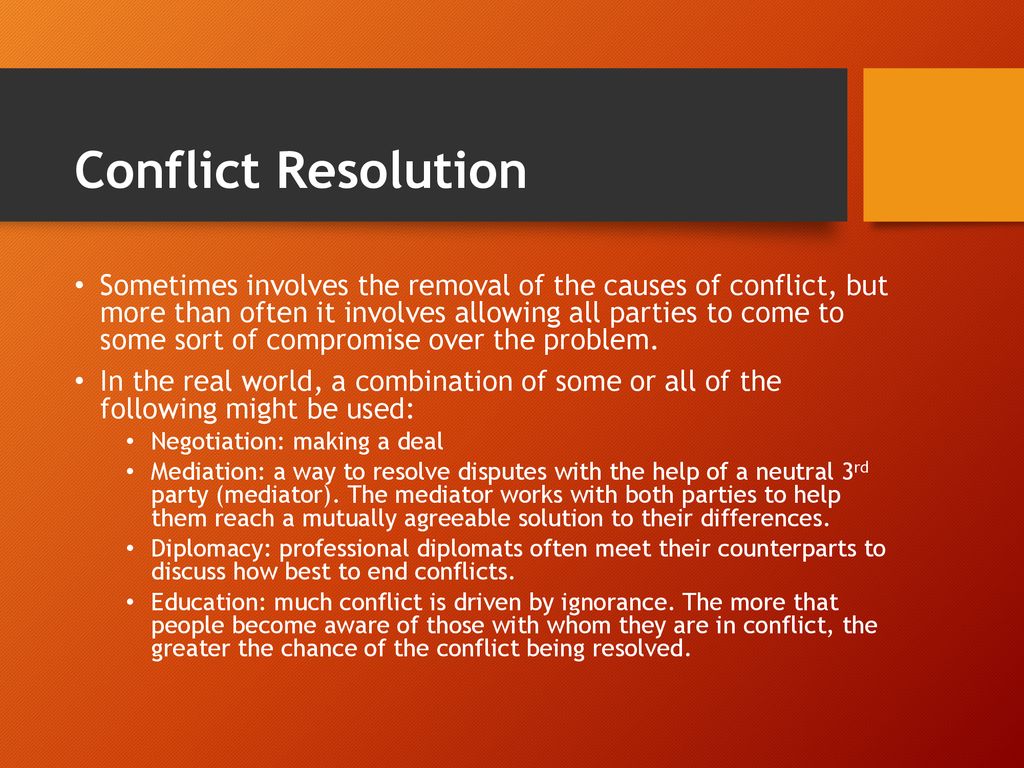 Conflict. - ppt download