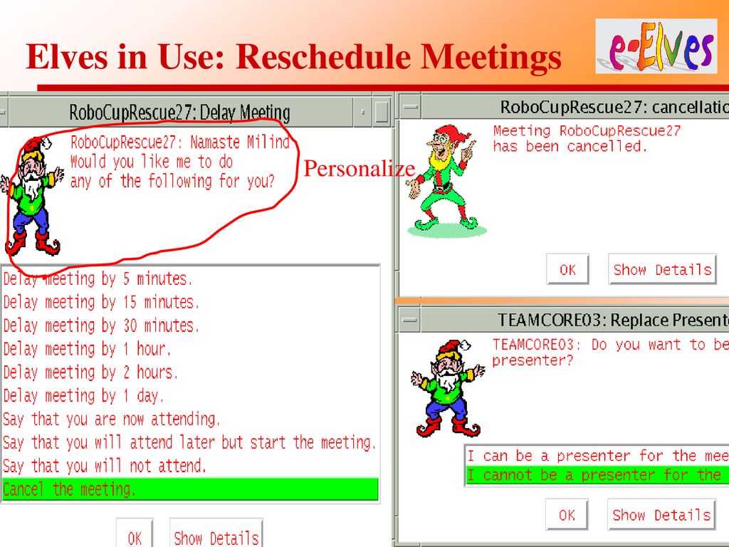 Elves in Use: Reschedule Meetings