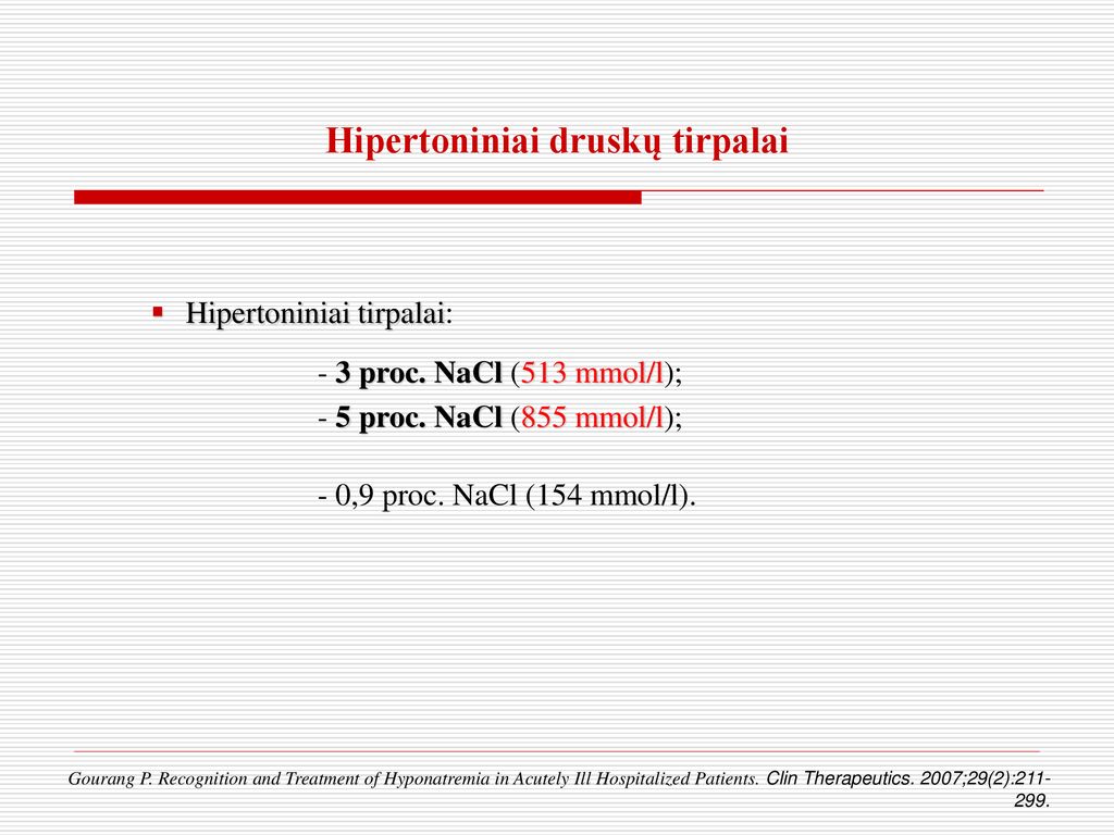hipertoninis tirpalas esant hipertenzijai