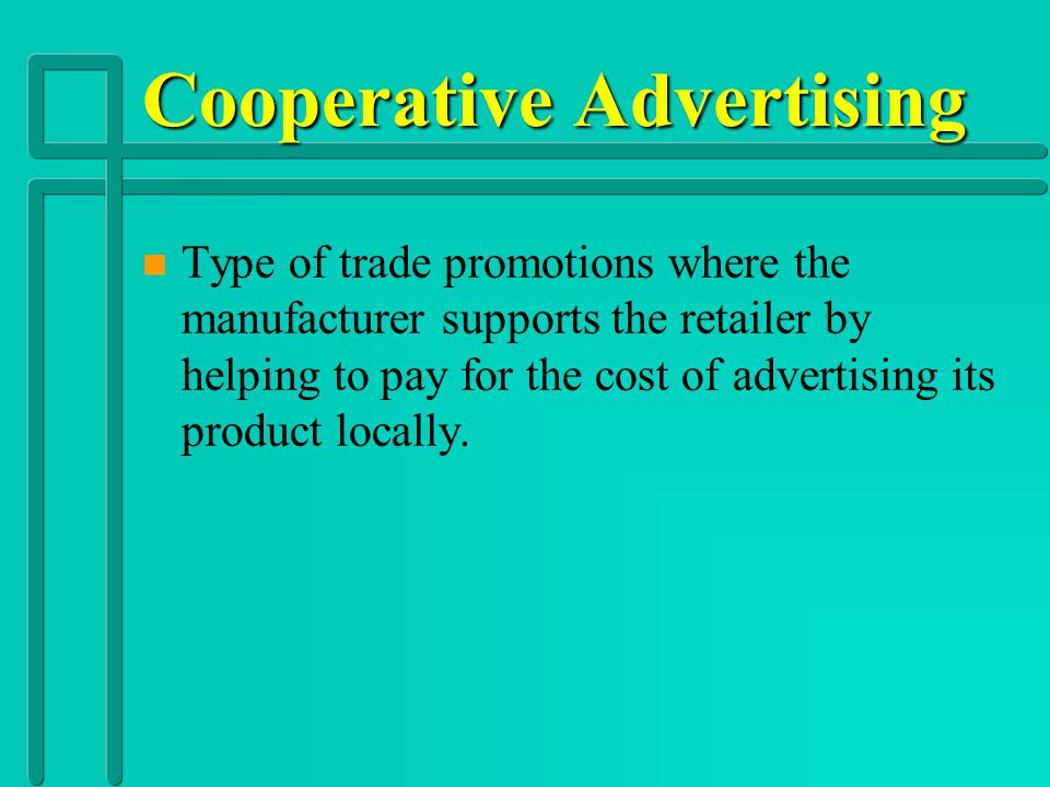 Cooperative Advertising