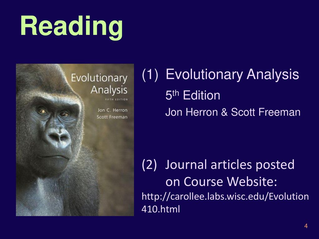 5th Edition Evolutionary Analysis 