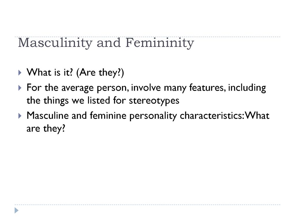 Feminine characteristics and masculine God's Feminine