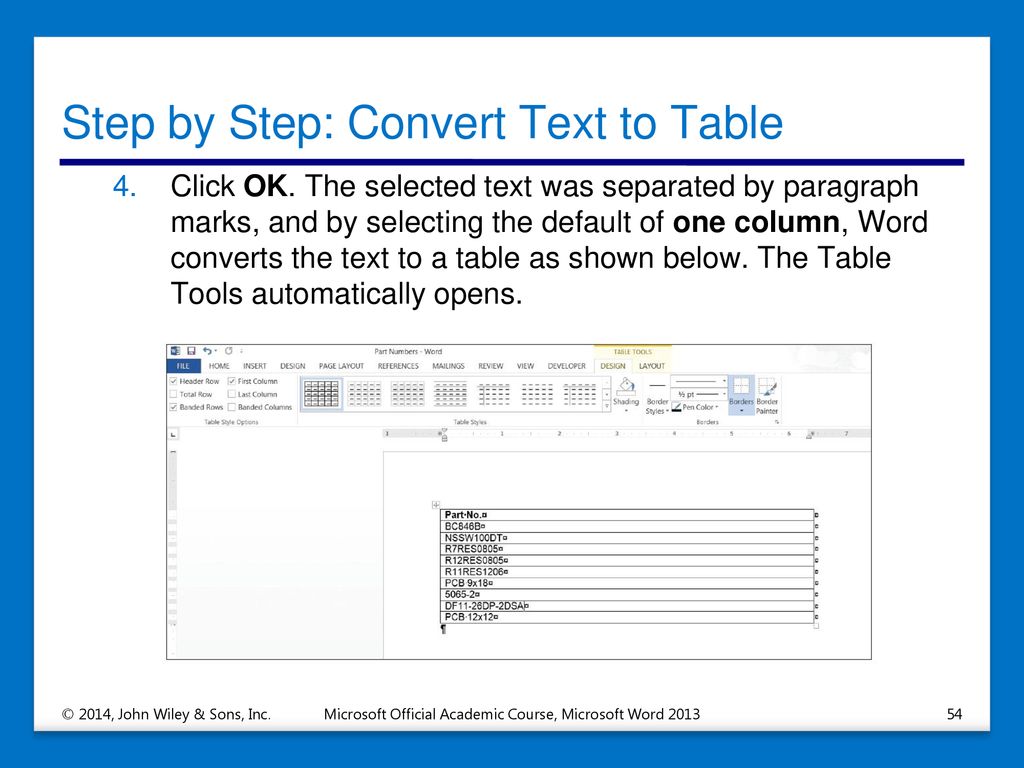 Step by Step: Convert Text to Table