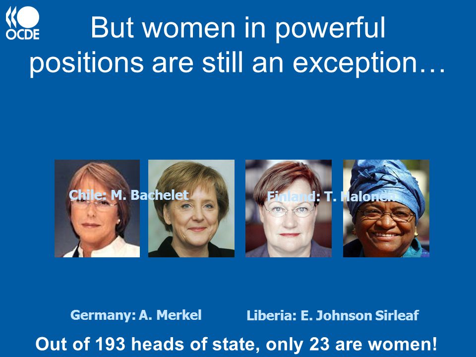 But women in powerful positions are still an exception…