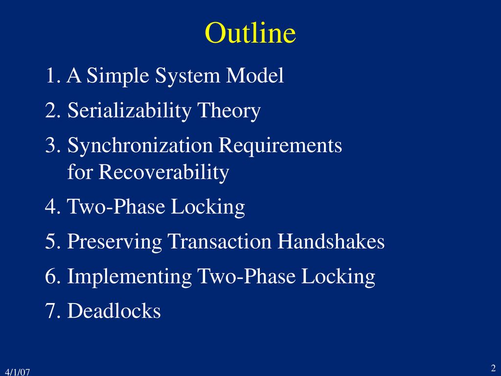 3. Concurrency Control for Transactions Part One - ppt download