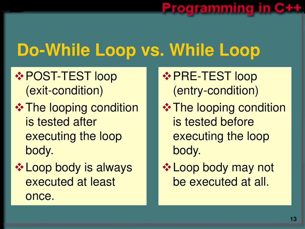 Additional Control Structures - ppt download