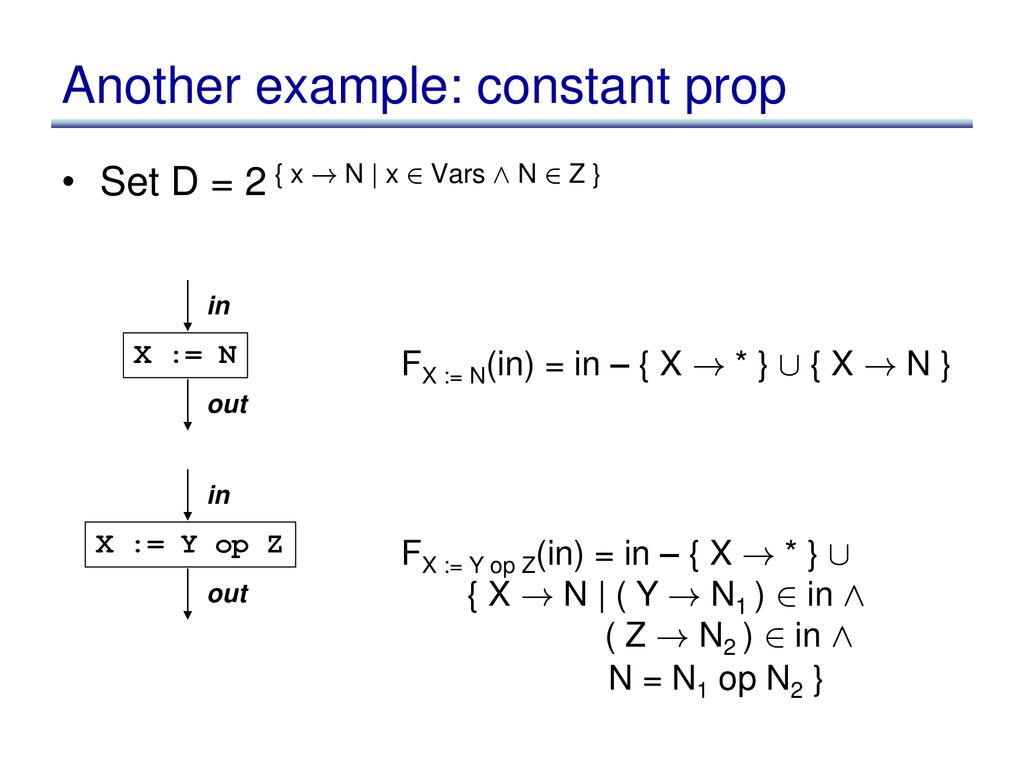 Another Example Constant Prop Ppt Download