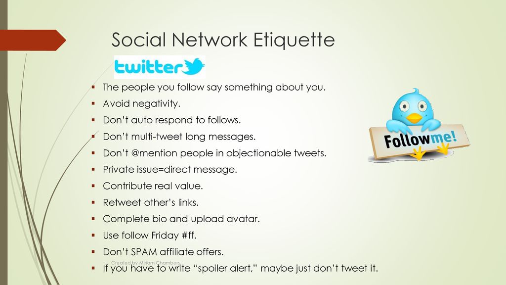 Social Network Etiquette