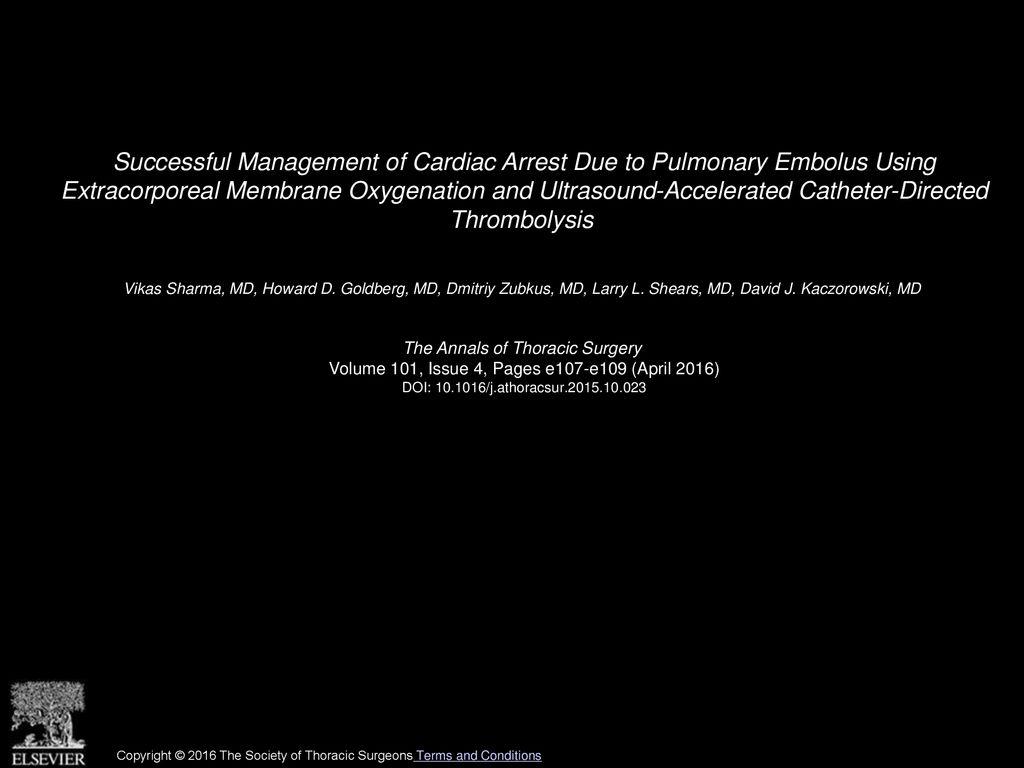 Successful Management of Cardiac Arrest Due to Pulmonary Embolus Using Extracorporeal Membrane Oxygenation and Ultrasound-Accelerated Catheter-Directed Thrombolysis