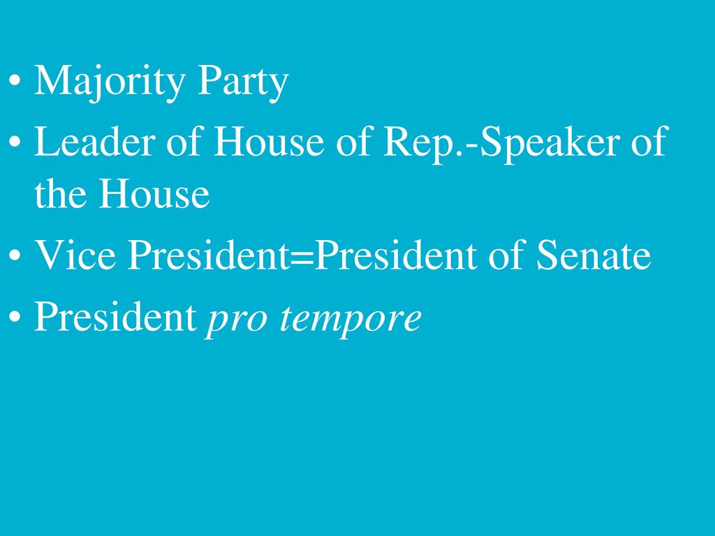 Leader of House of Rep.-Speaker of the House