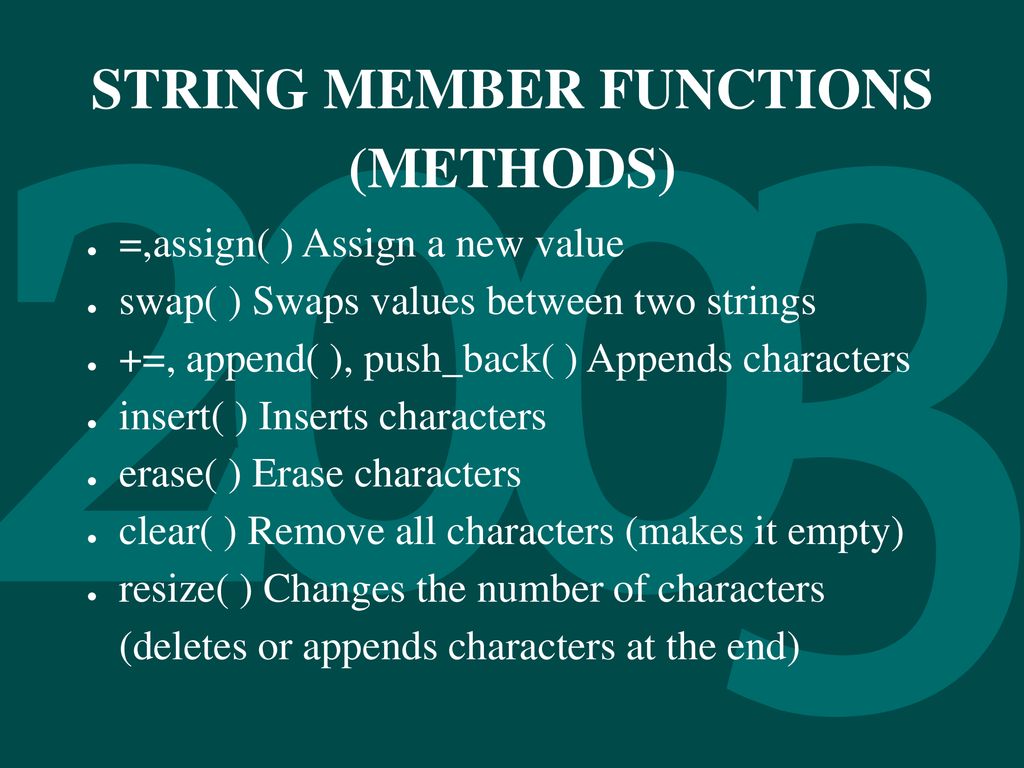 C++ STRINGS string is part of the Standard C++ Library - ppt download