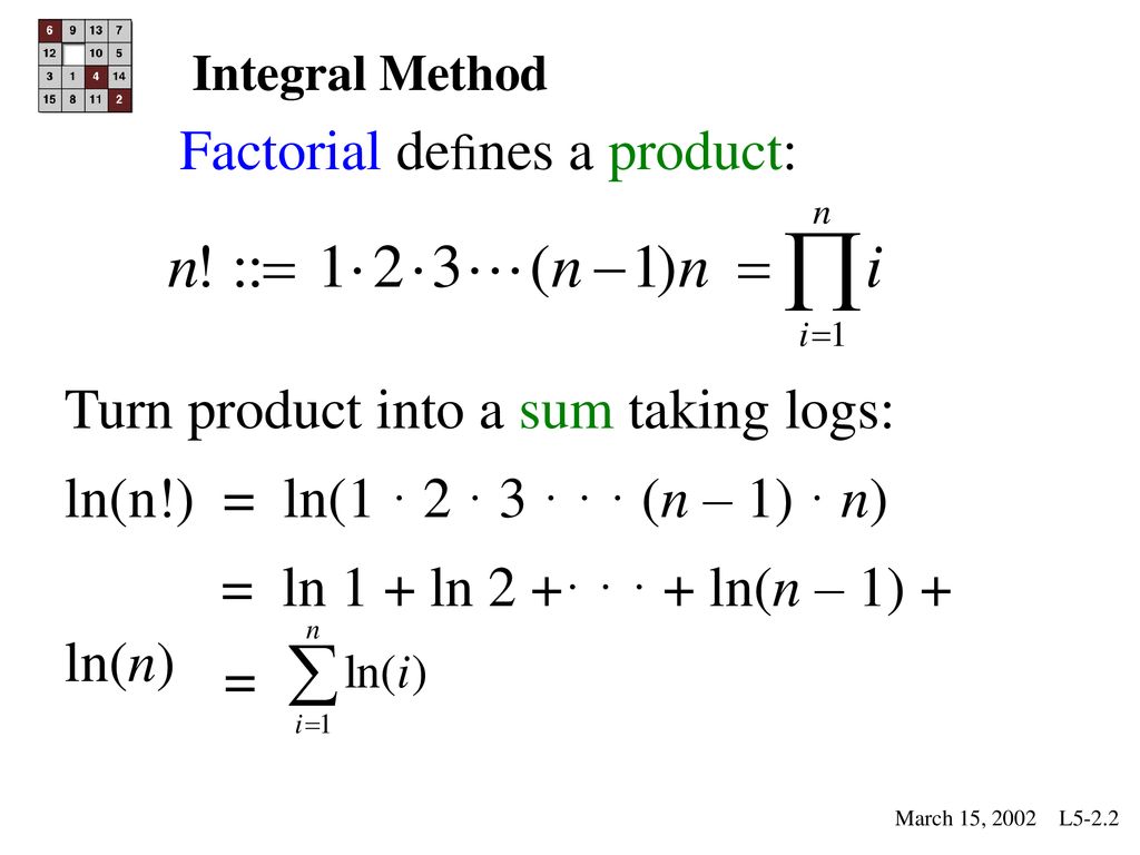 Asymptotics Stirling S Approximation Ppt Download