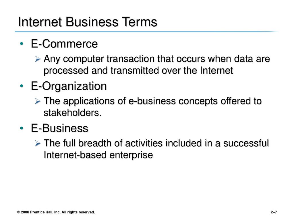 Internet Business Terms
