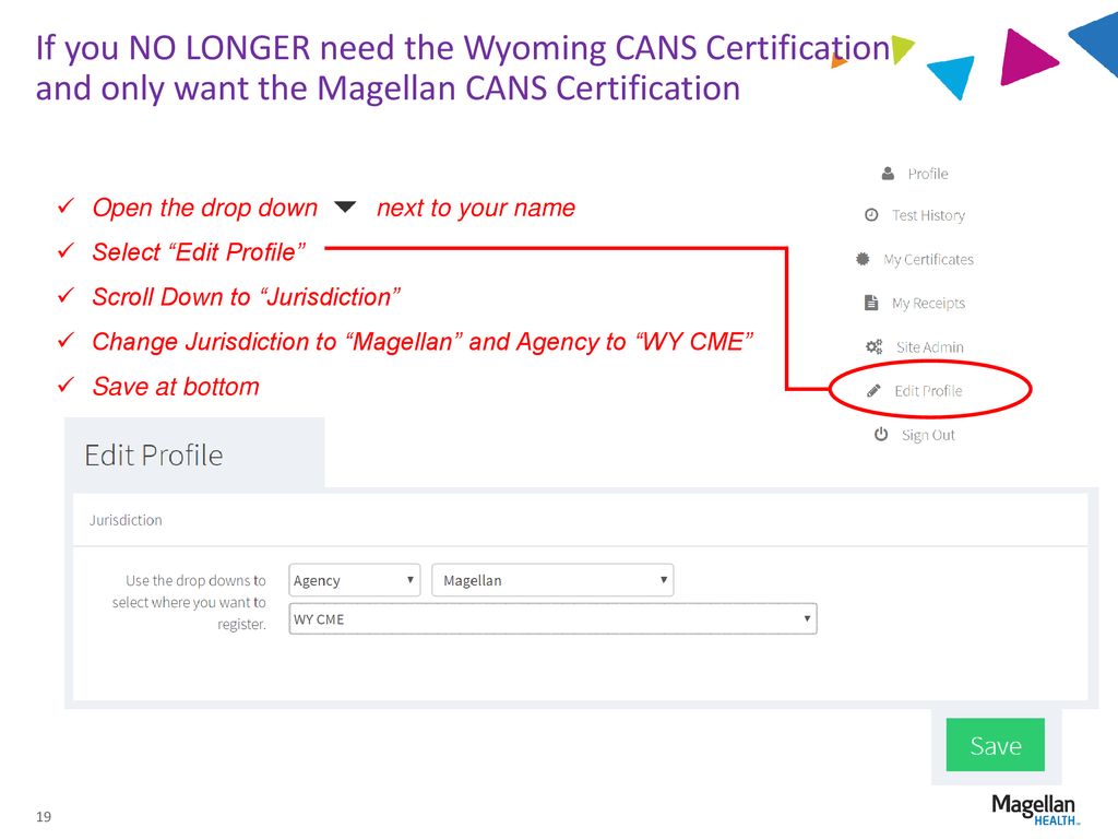 Magellan CANS Application for WY CME: Training and Certification