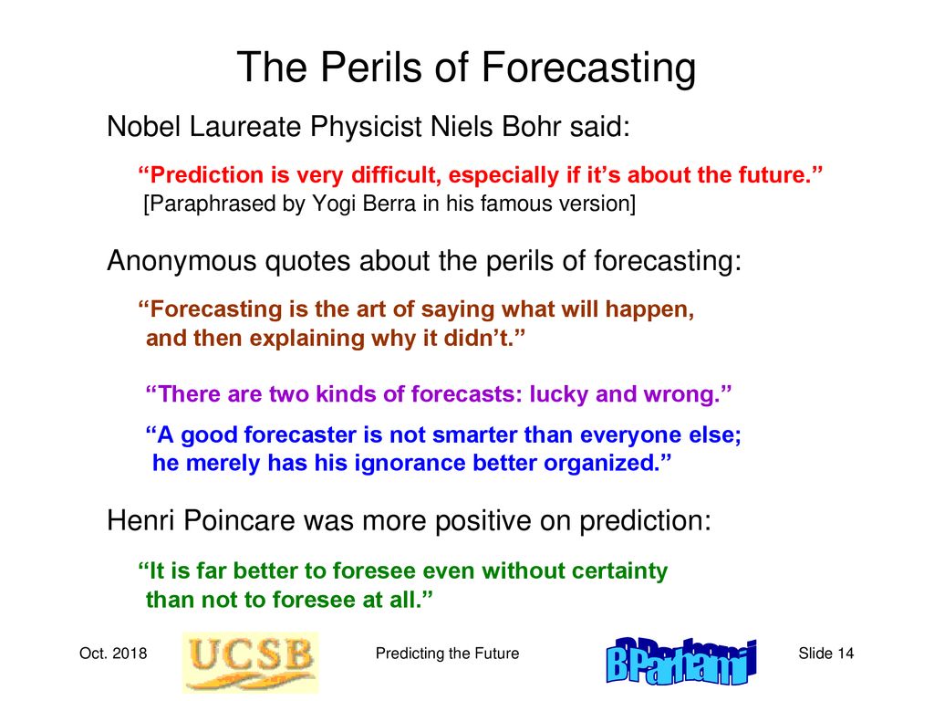 Predicting the future a lecture in the freshman seminar series ppt