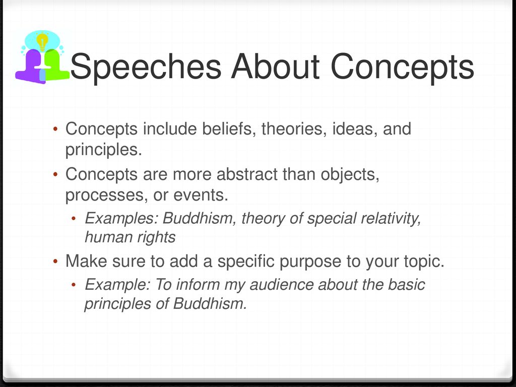 ideas for speeches to inform