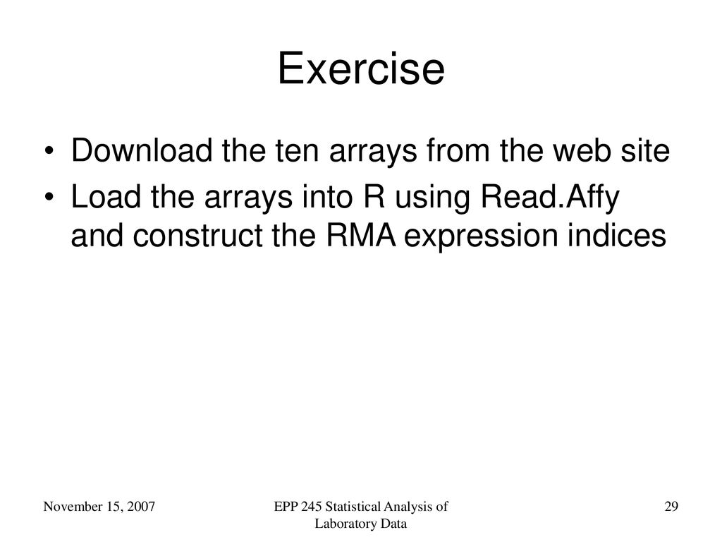 Analysis of Affymetrix GeneChip Data - ppt download