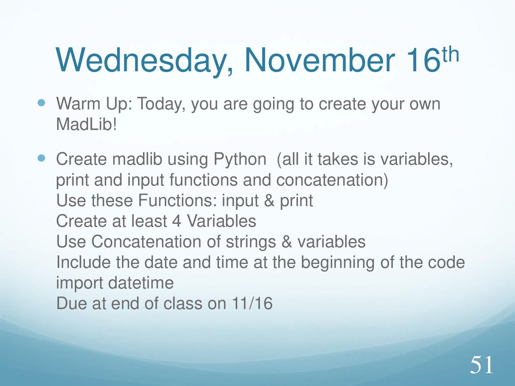 Tuesday, November 8th Warm Ups: - ppt download