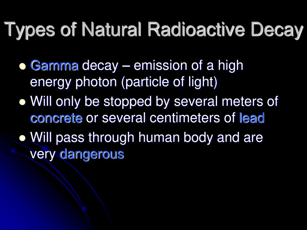 Types of Natural Radioactive Decay