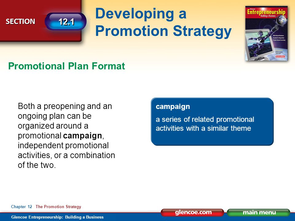 Promotional Plan Format