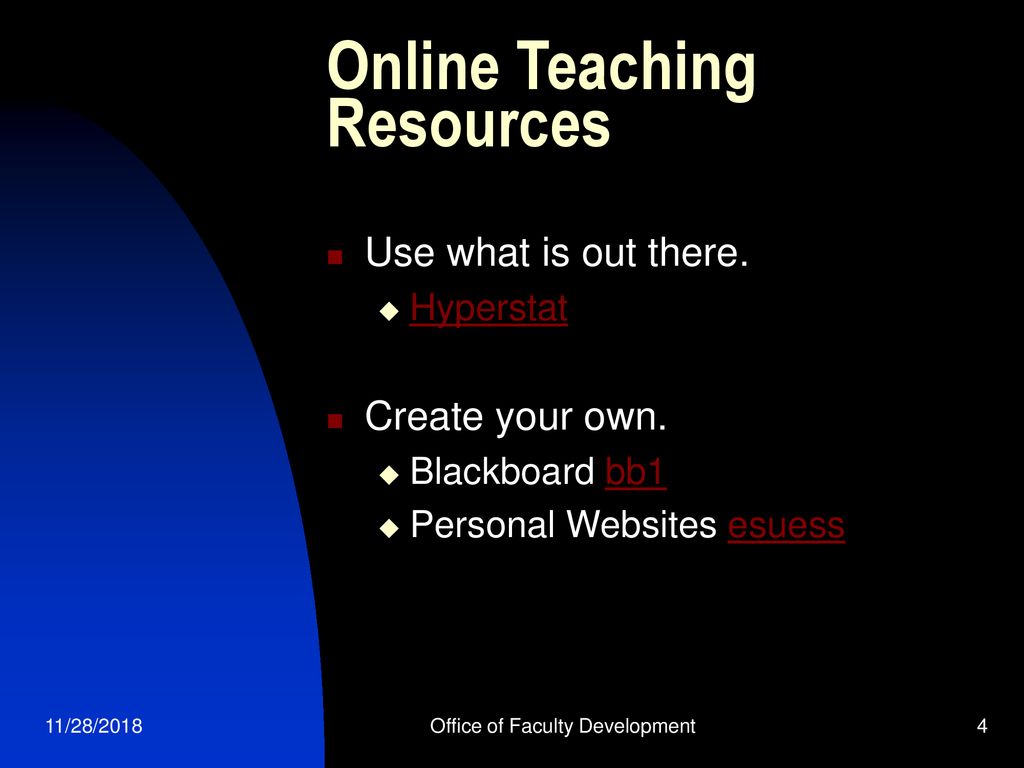 Online Teaching Resources