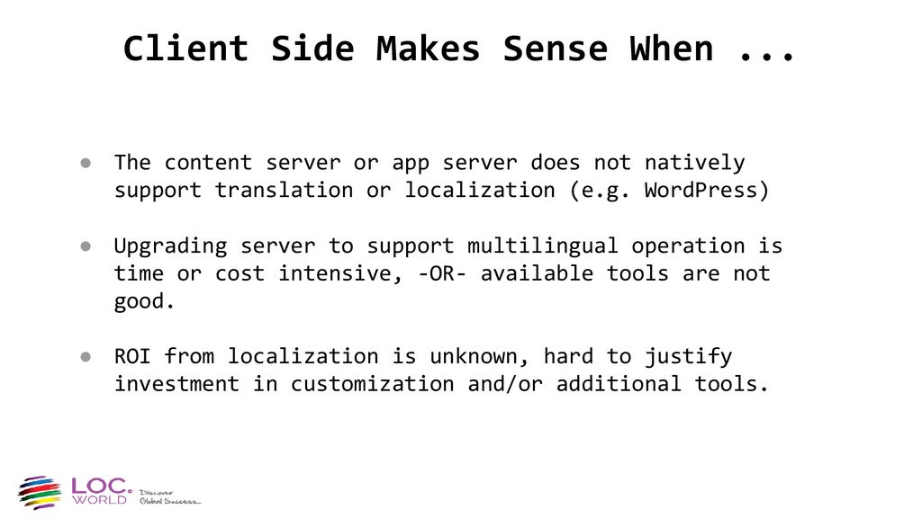 Continuous client side localization ppt download