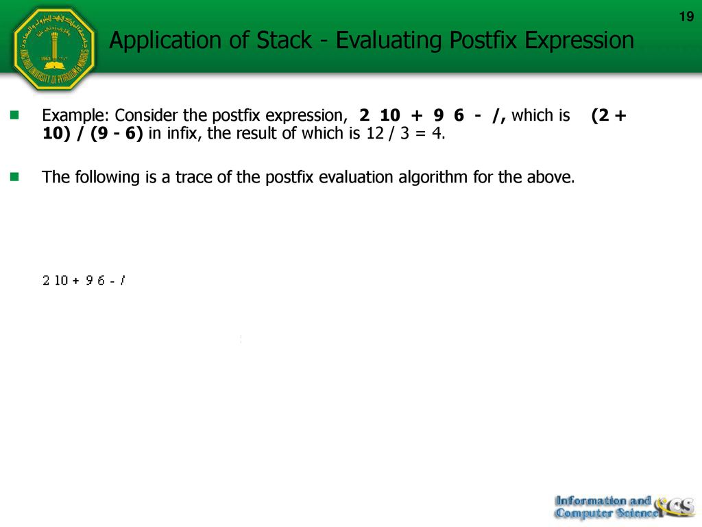 Lecture 5 Stacks King Fahd University of Petroleum & Minerals - ppt ...