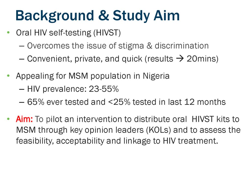 Uptake of HIV self-testing and linkage to treatment among MSM in ...