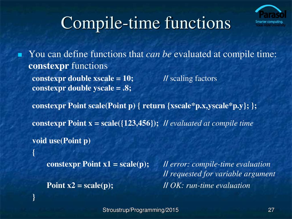 Compile-time functions
