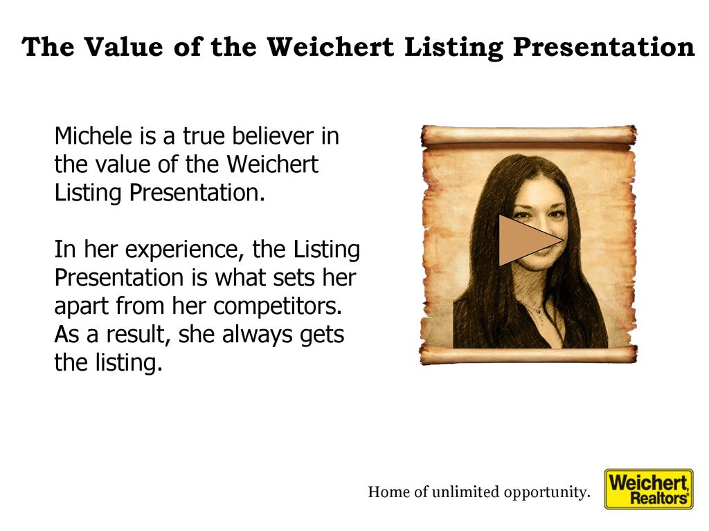 weichert listing presentation