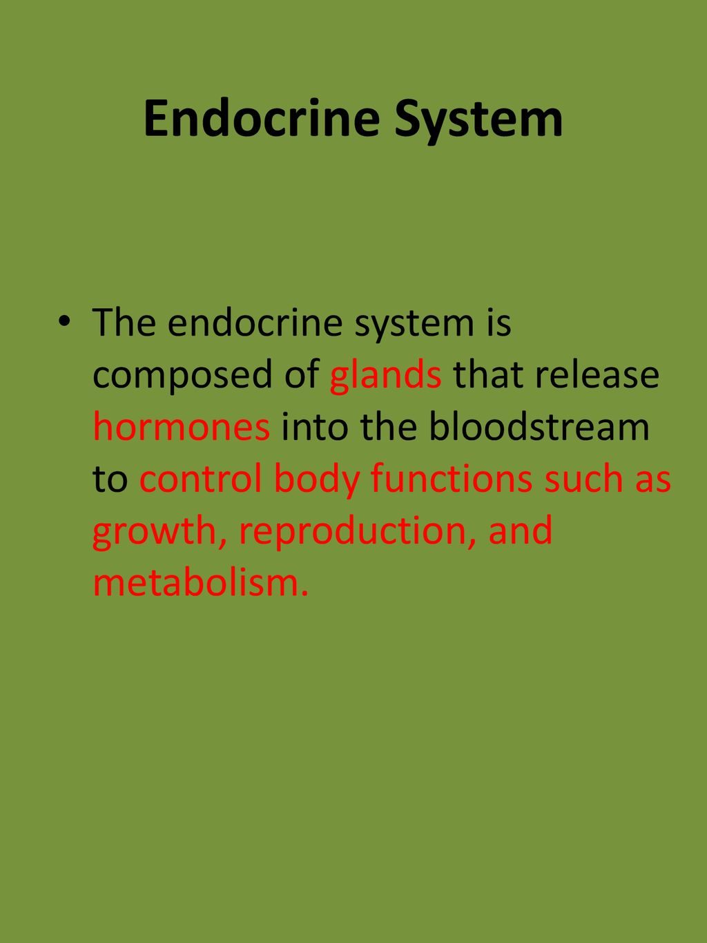 Endocrine System. Biology Diagrams