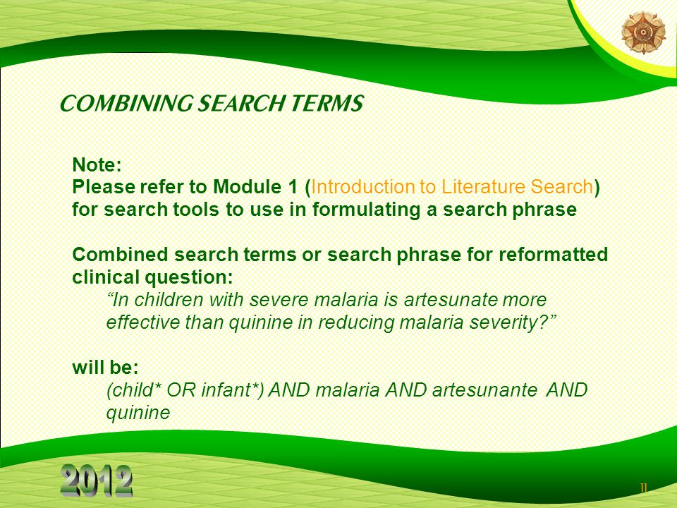 COMBINING SEARCH TERMS