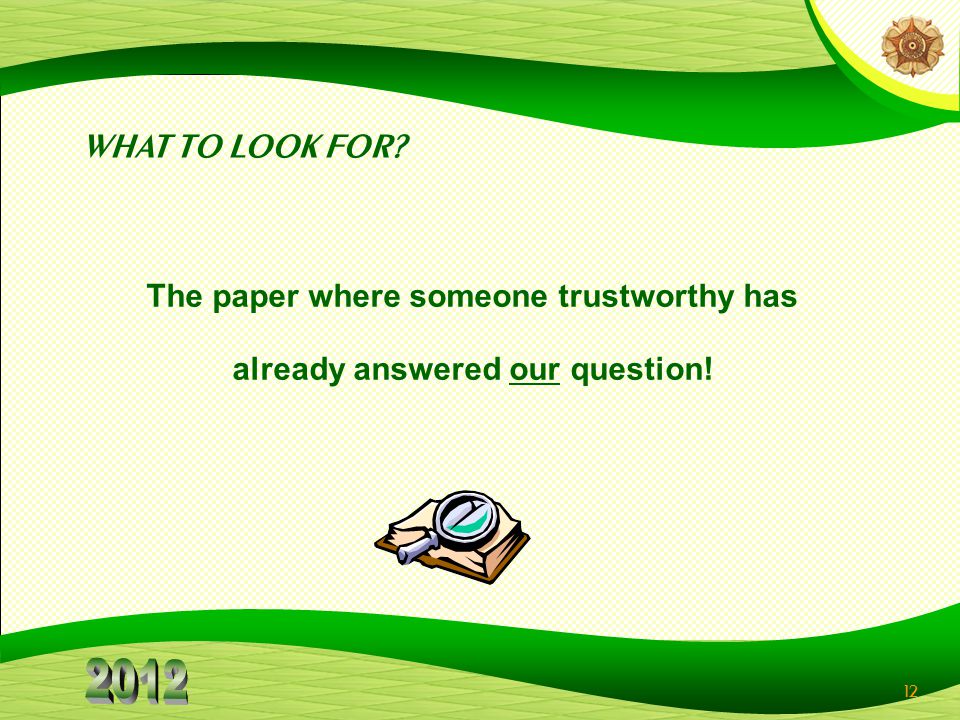 The paper where someone trustworthy has already answered our question!