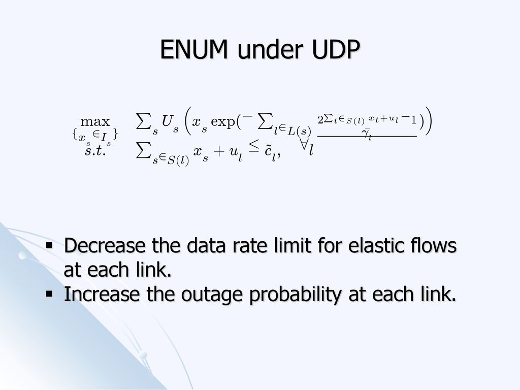 Distributed Network Utility Maximization In Multi Hop Wireless Networks Noisy Feedback Lossy Channel And Stability Junshan Zhang Department Of Electrical Ppt Download