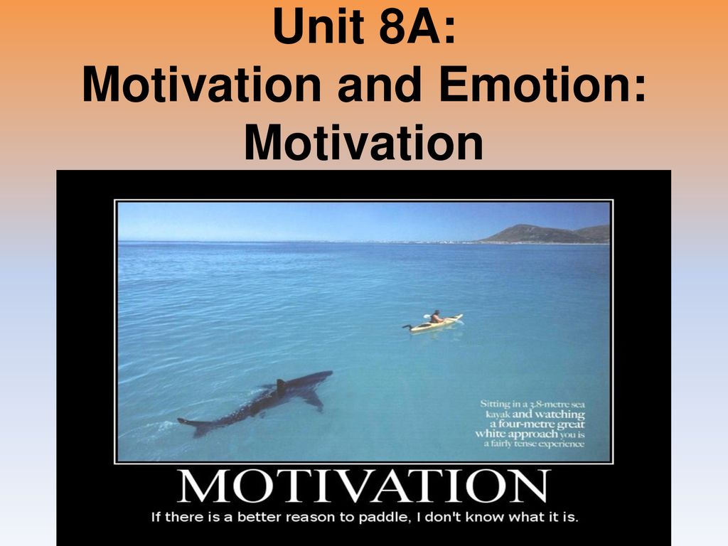 Unit 8A: Motivation And Emotion: Motivation - Ppt Download