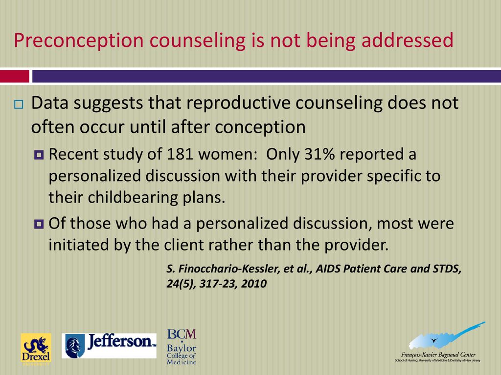Preconception counseling is not being addressed
