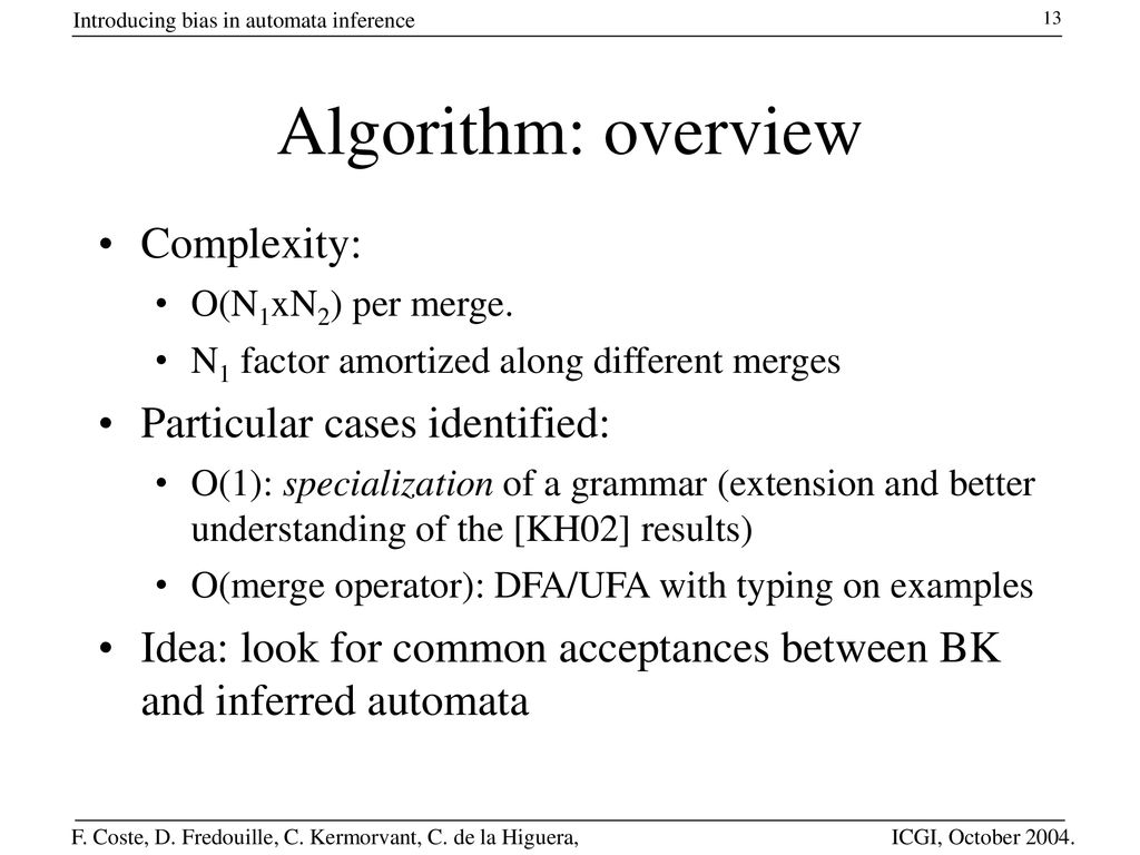 Introducing Domain and Typing Bias in Automata Inference - ppt download