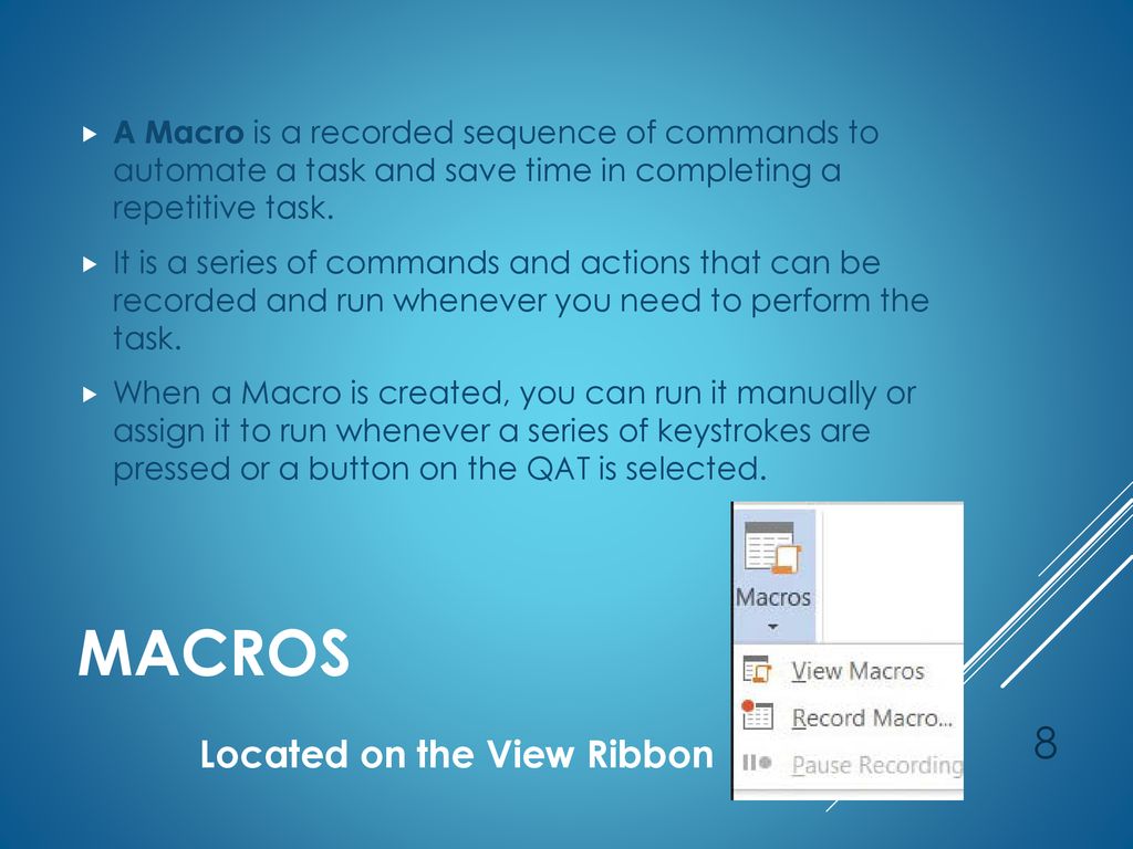 Lesson 12 -maintaining Documents & Macros Lesson 13 - Protecting 