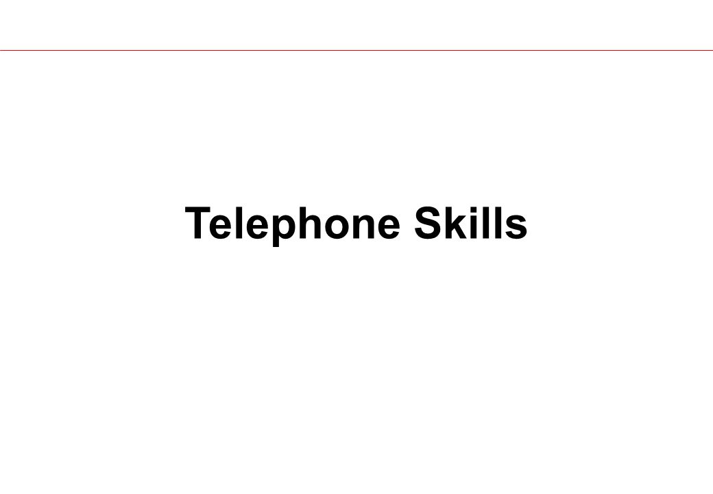 Telephone Skills